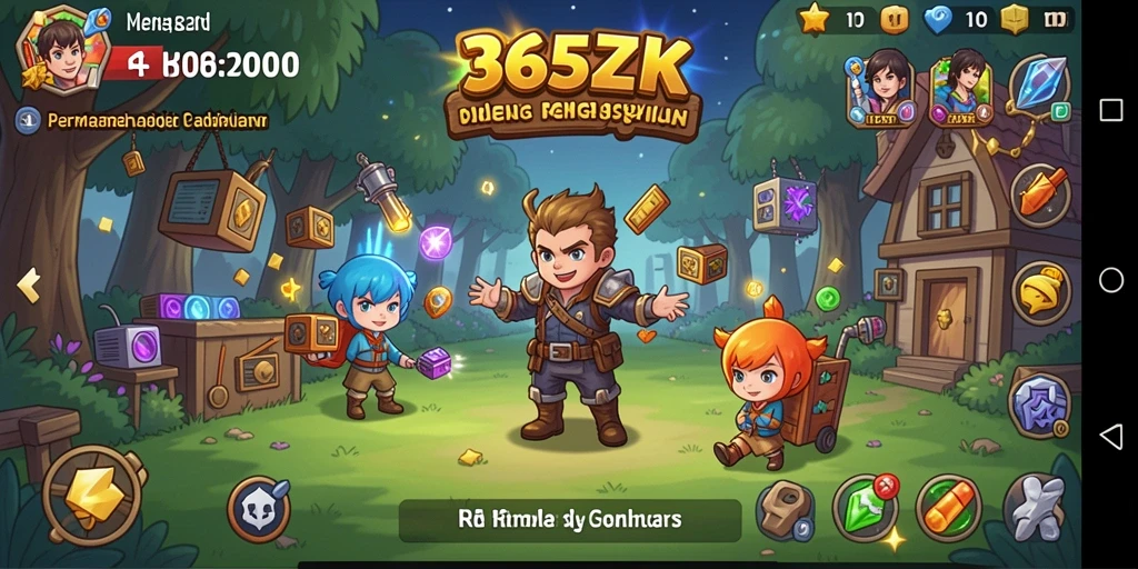 Tampilan gameplay Idle yang menarik dan penuh warna dari 365ZK.