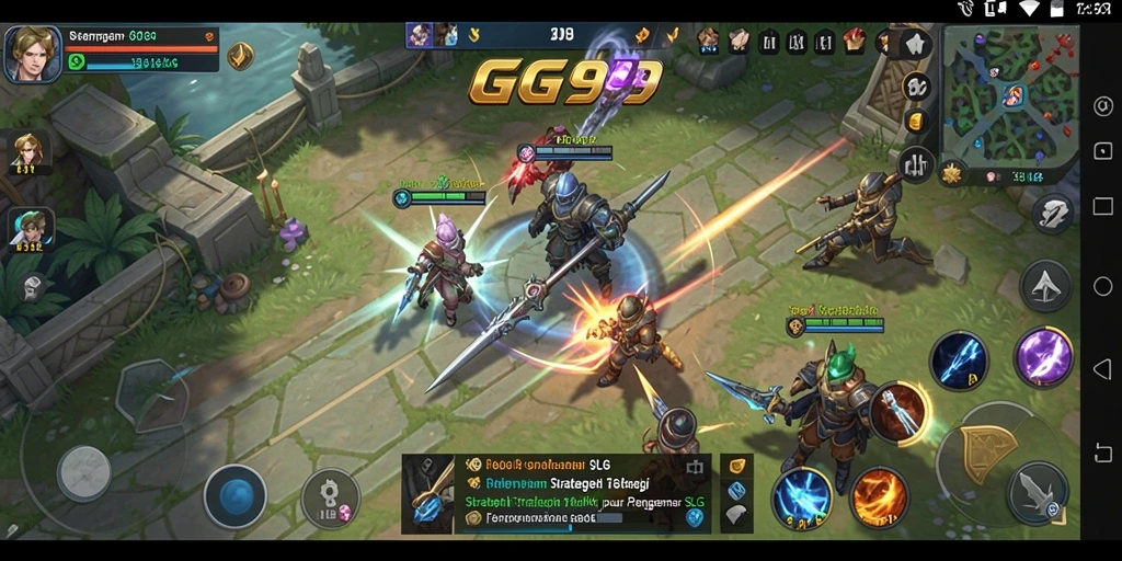 Screenshot GG99 menampilkan pertempuran strategis yang seru.