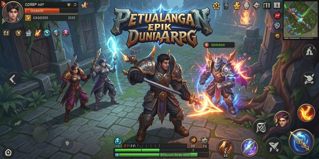 Tampilan gameplay yang menakjubkan di dunia ARPG.