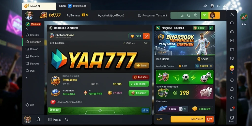 Tampilan utama IYA777 dengan berbagai pilihan taruhan olahraga.