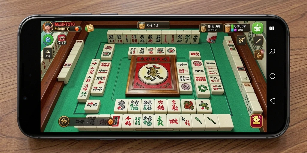 Screenshot gameplay MESIRTOTO menampilkan aksi seru permainan Mahjong.