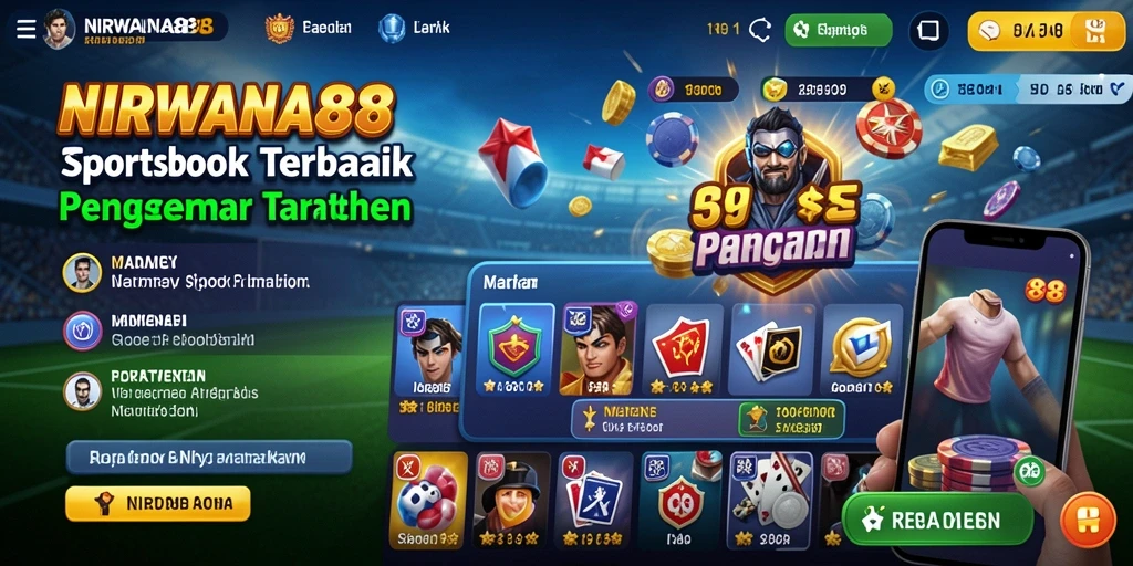 Screenshot menunjukkan antarmuka NIRWANA88 saat taruhan olahraga.