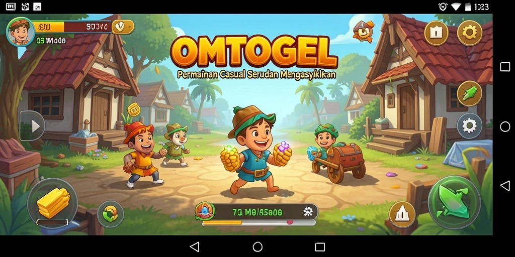 Tampilan gameplay OMTOGEL yang seru dan menantang.