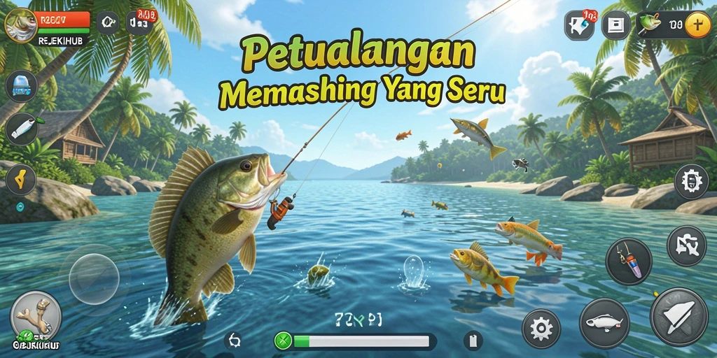 Gameplay menarik saat memancing dengan REJEKIHUB.