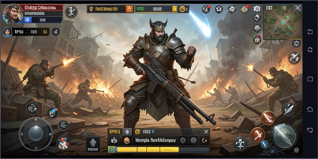 Tangkapan layar gameplay RP66 menampilkan pertempuran strategis yang intens.