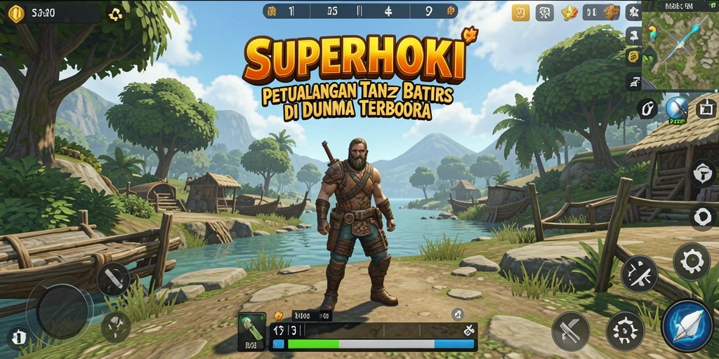 Tampilan gameplay epik di dunia terbuka SUPERHOKI.